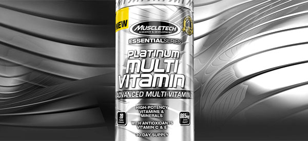 Muslcetech's 10th Essential Series supplement available Platinum Multivitamin