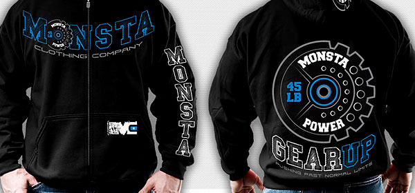 Season appropriate Gear Up zipper hoodie the latest from Monsta Clothing