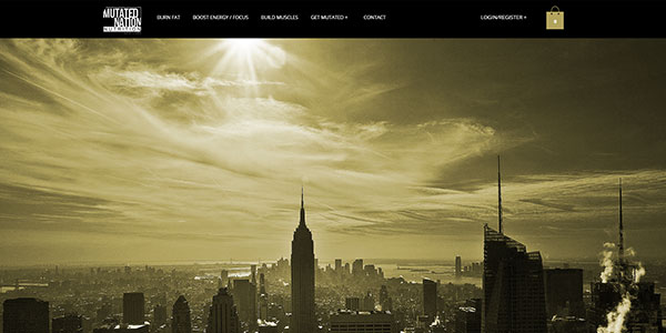 Crack3d black and gold carried into Mutated Nation's updated website Crack3d black and gold carried into Mutated Nation's updated website