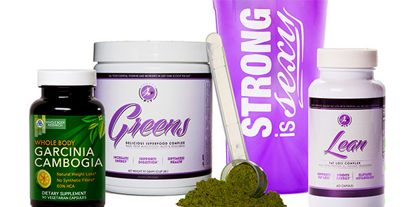 Self produced supplements Greens & Lean available in select Pretty Fit packs Self produced supplements Greens & Lean available in select Pretty Fit packs