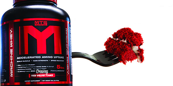 Creamy red velvet cake with real cake bits makes it 9 for Machine Whey