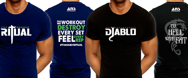Ritual and Diablo supporting tees spiced up with motivational quotes