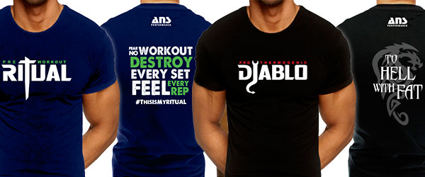Ritual and Diablo supporting tees spiced up with motivational quotes Ritual and Diablo supporting tees spiced up with motivational quotes