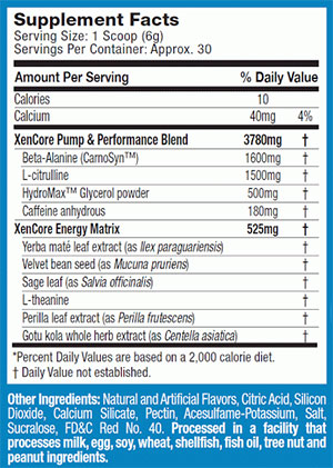 One day old Xenadrine Hardcore Preworkout detailed and released at Campus Protein