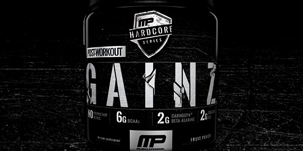 Gainz featuring at least 3 doses identical to Muscle Pharm's Hardcore pre-workout