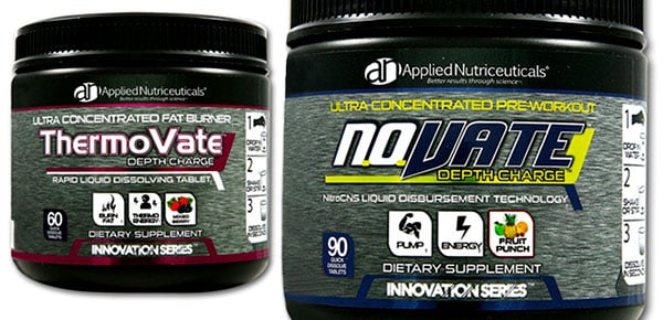 Facts panels for Applied Nutriceutical's NOvate & ThermoVate released 3 weeks out