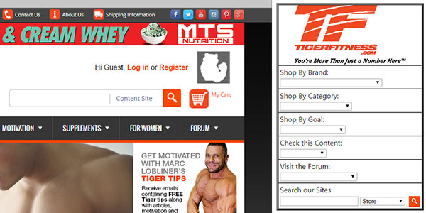 Get anywhere you want to go on Tiger Fitness in just two clicks Get anywhere you want to go on Tiger Fitness in just two clicks