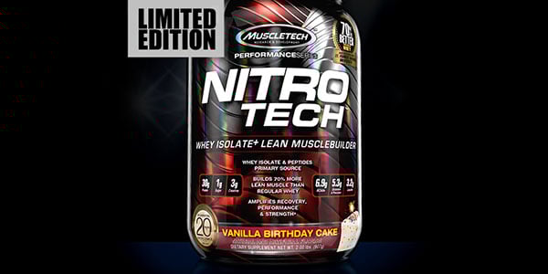 One more celebratory flavor to be produced from Muscletech's Nitro-Tech battle One more celebratory flavor to be produced from Muscletech's Nitro-Tech battle