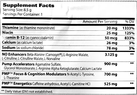 Recomended Pmp pre workout ingredients for Workout at Home