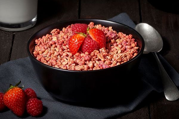 red berry protein granola