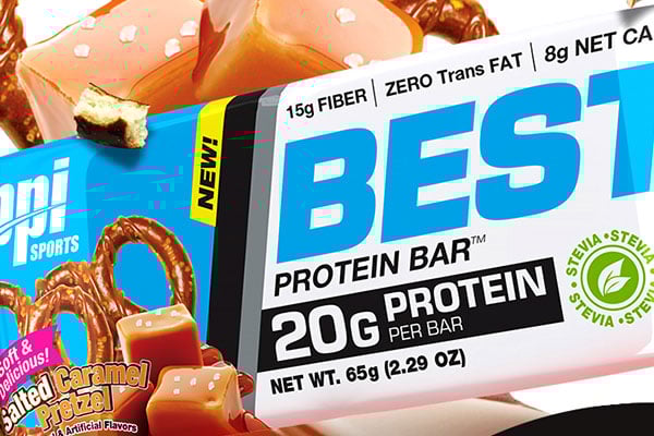 salted caramel pretzel best protein bar