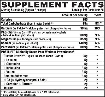 nutrex postlift