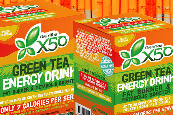 peach green tea x50