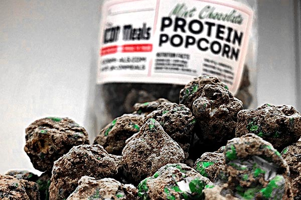 mint chocolate protein popcorn