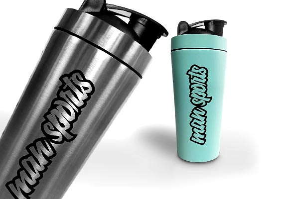 man sports metal shaker