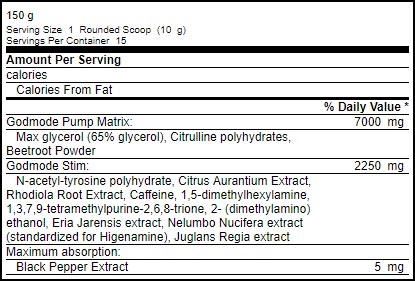 GodMode Pre-Workout