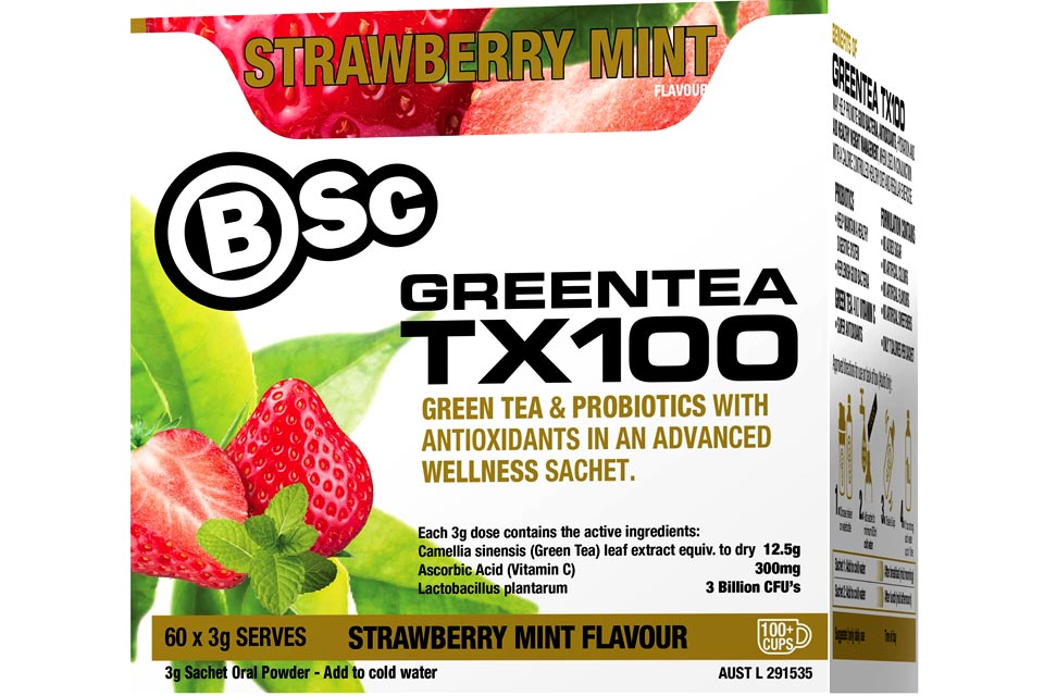Strawberry Mint Green Tea TX100