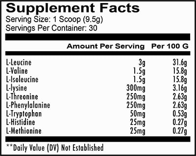 Redcon1 Grunt featuring a full blend of EAAs for better recovery