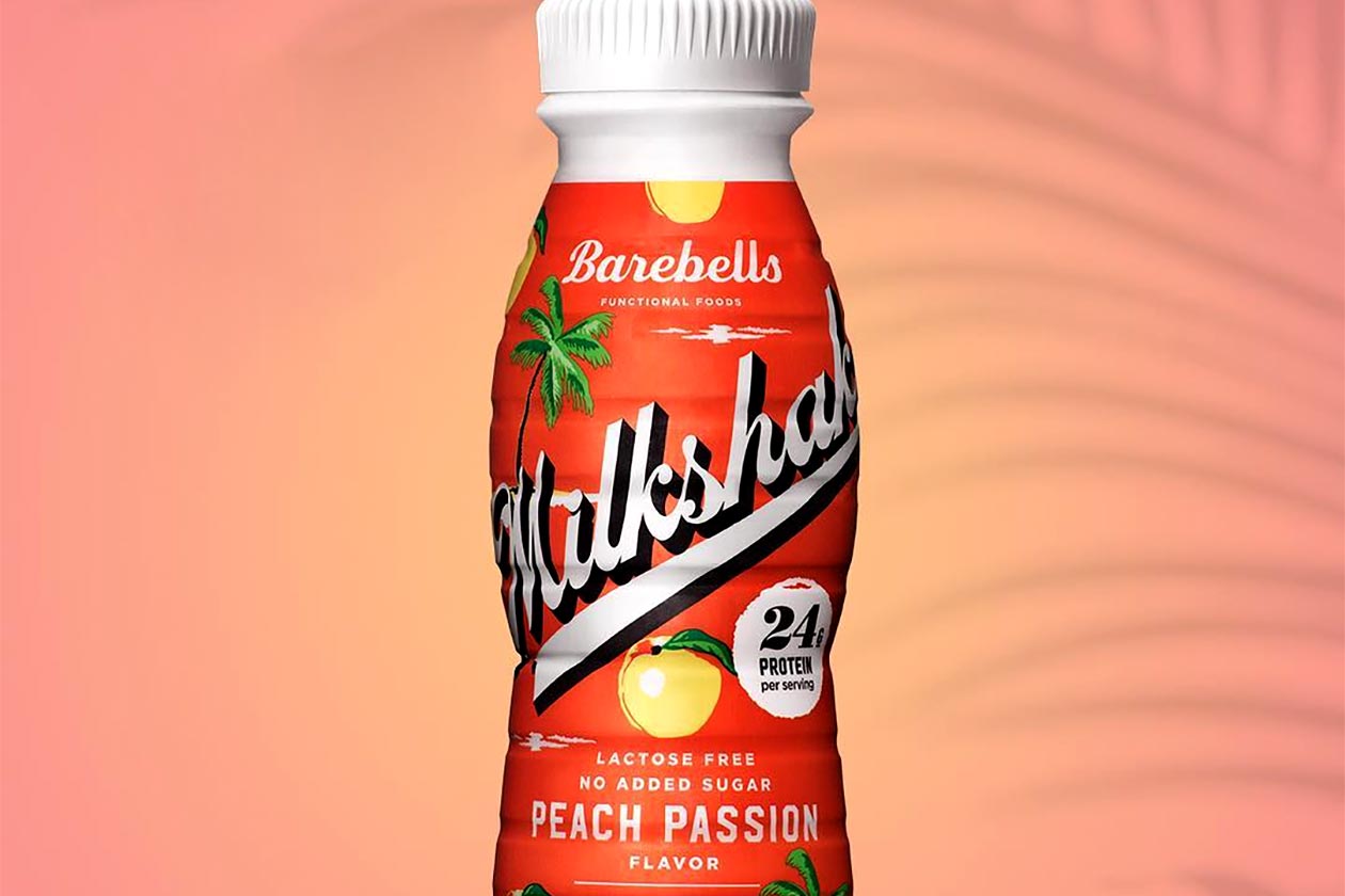 peach passion barebells milkshake