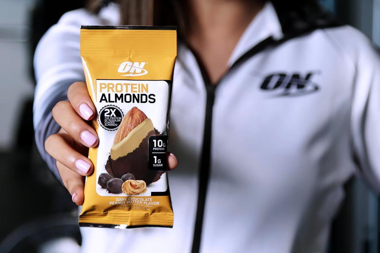 dark chocolate peanut butter protein almonds