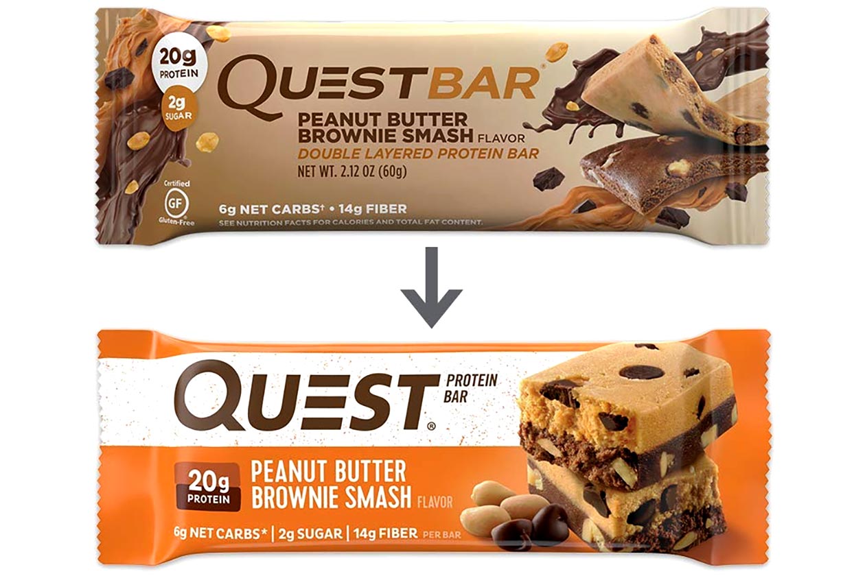 peanut butter brownie smash quest bar