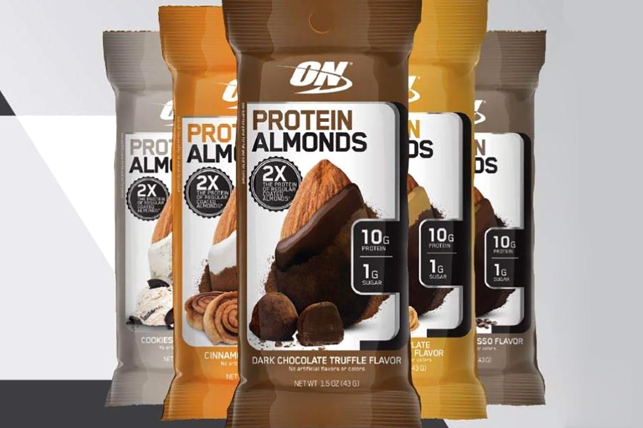cookies and cream optimum protein almonds