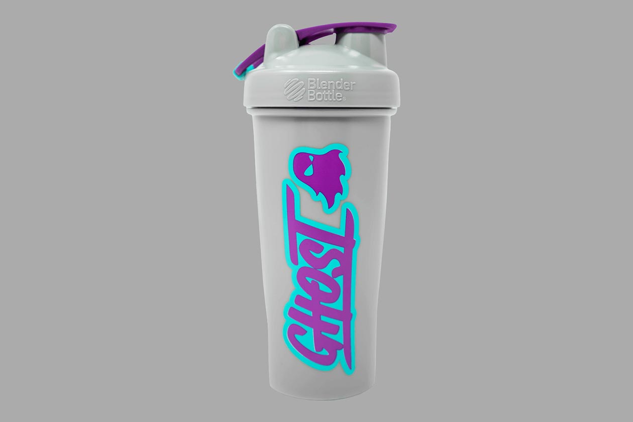 Ghost Purple Glitch Protein Shaker Bottle