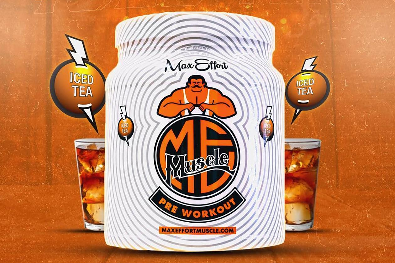 max effort muscle iced tea pre-workout