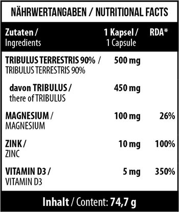 mst nutrition tribulus pro