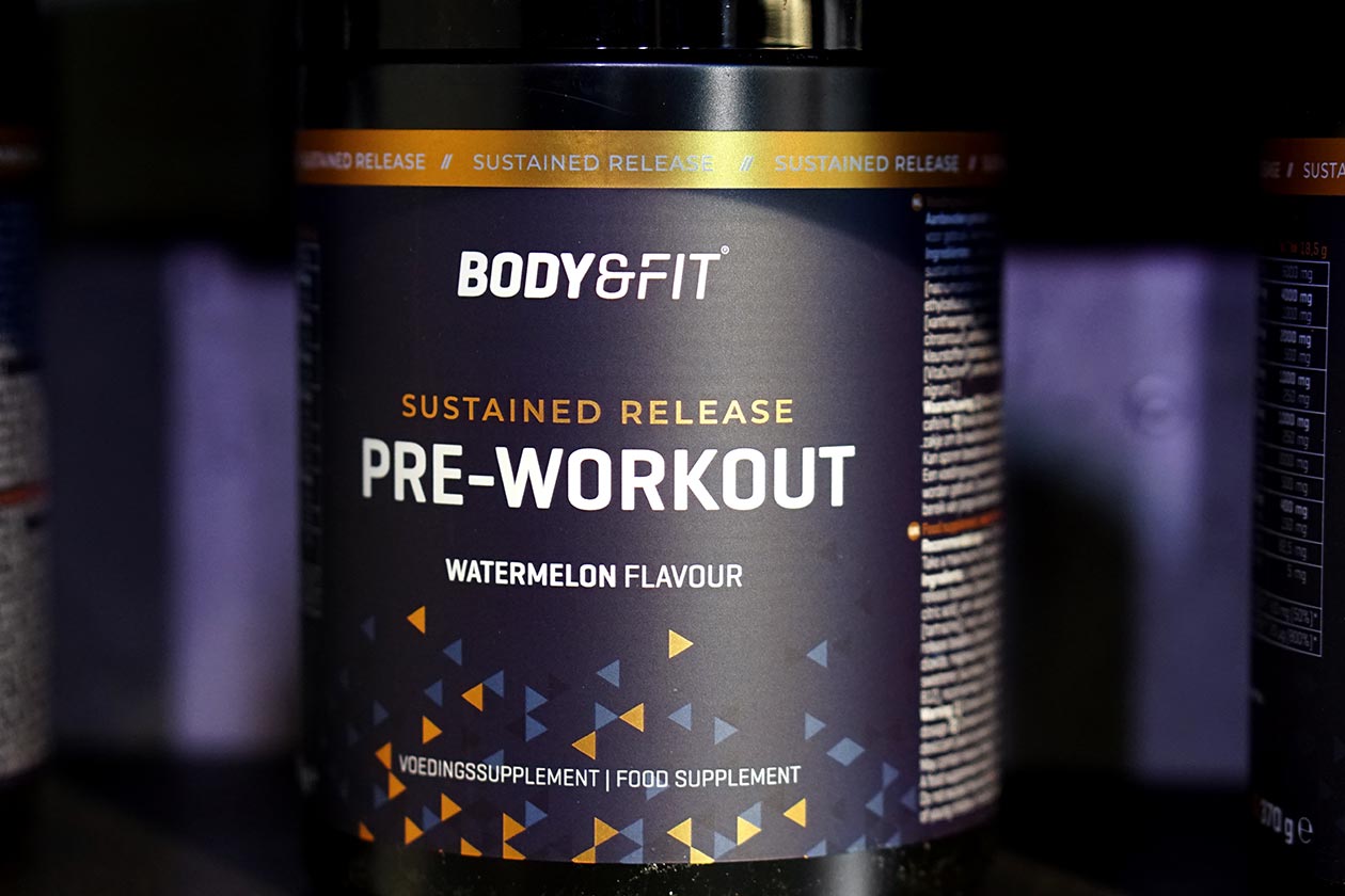 body and fit sustained release pre-workout