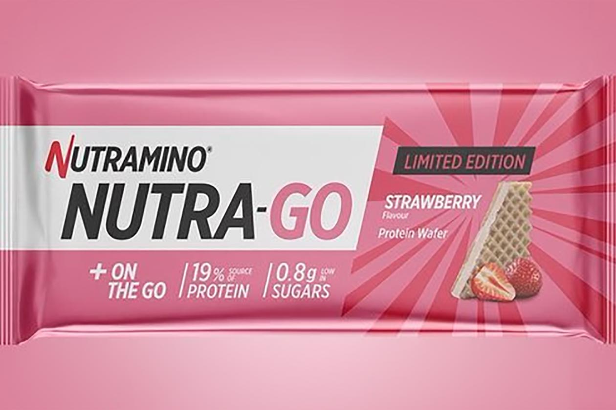 strawberry nutra go protein wafer