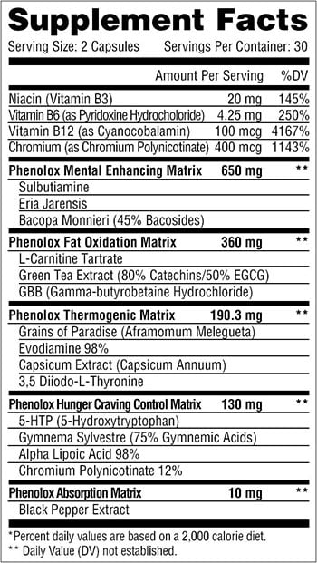 metabolic nutrition phenolox