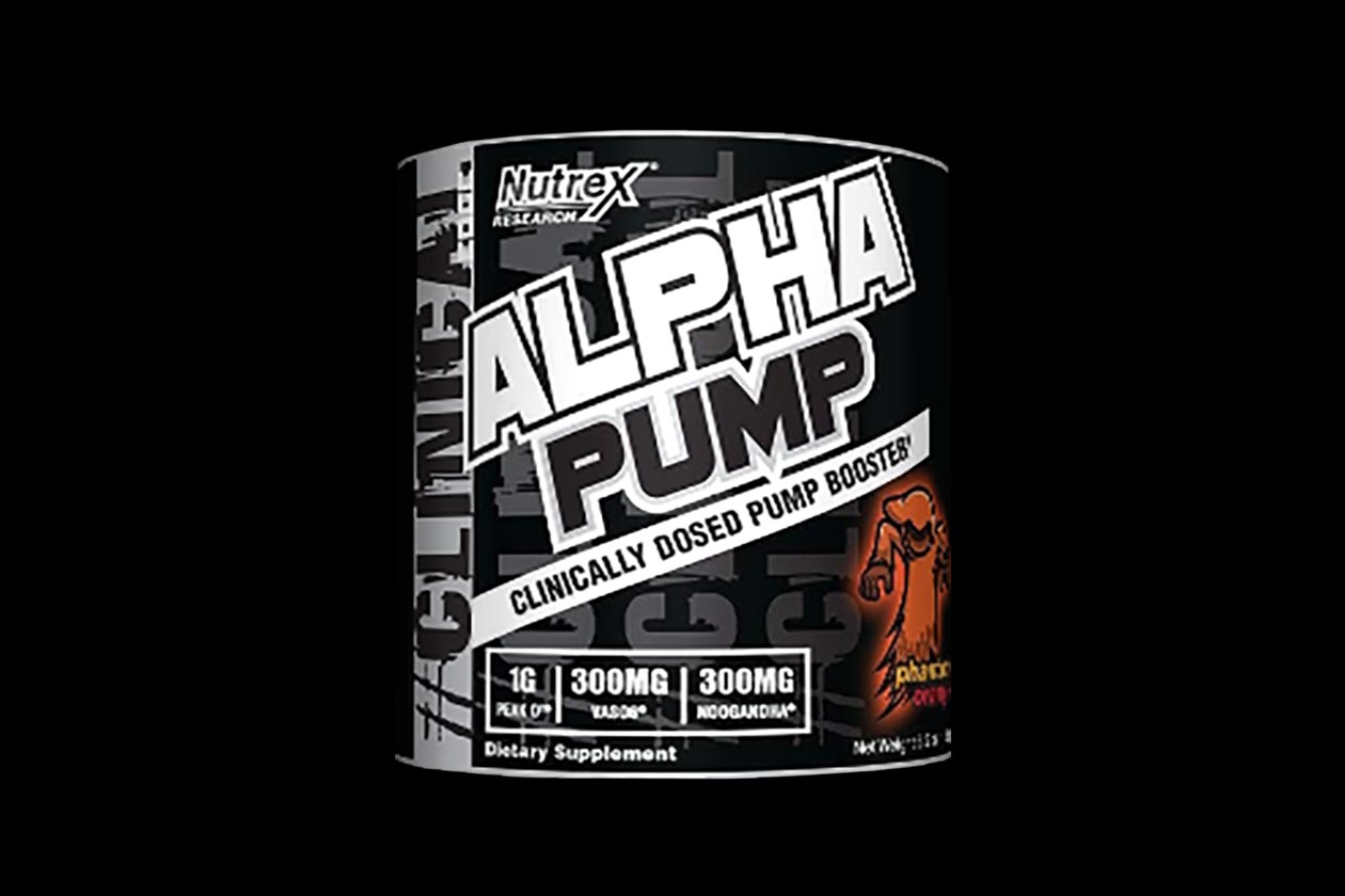 Nutrex Alpha Pump primarily built for pumps plus PeakO2 for performance