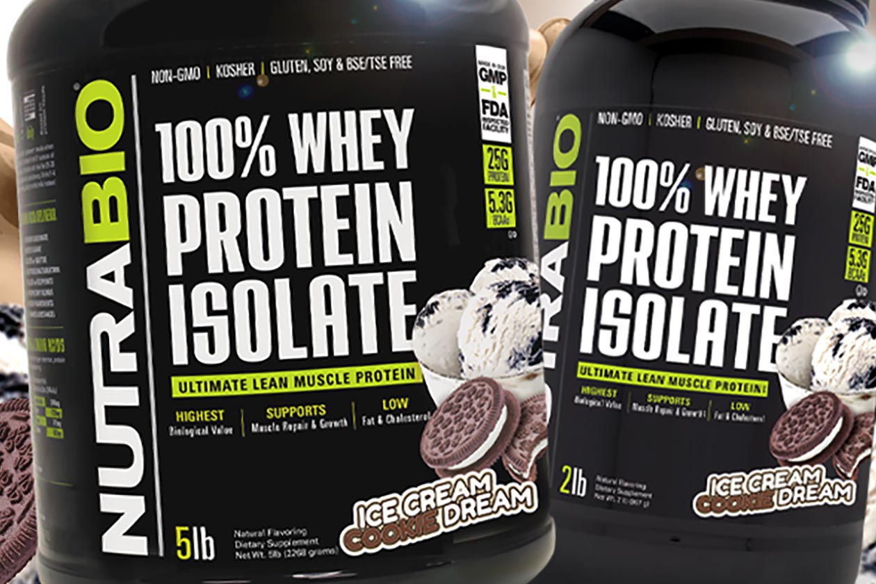 nutrabio ice cream cookie dream whey isolate