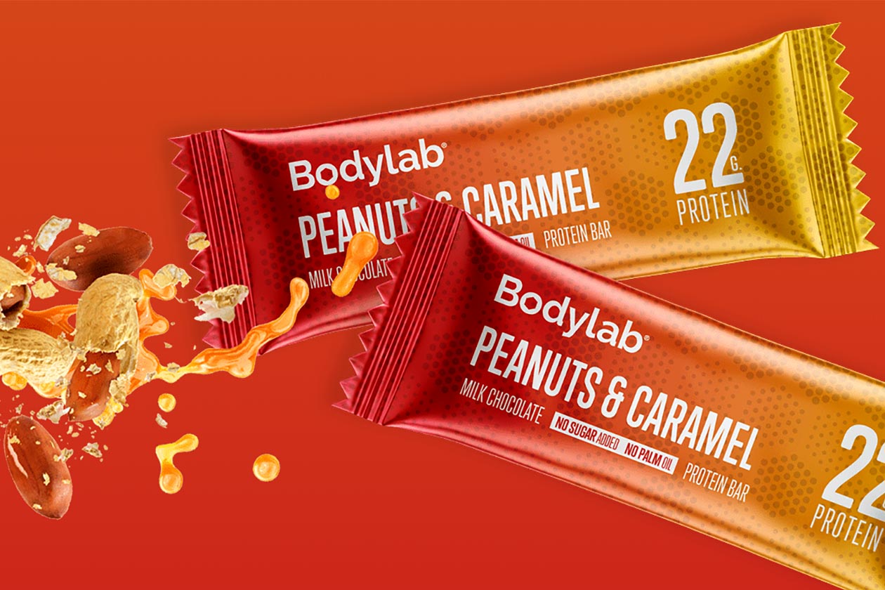bodylab peanuts caramel protein bar