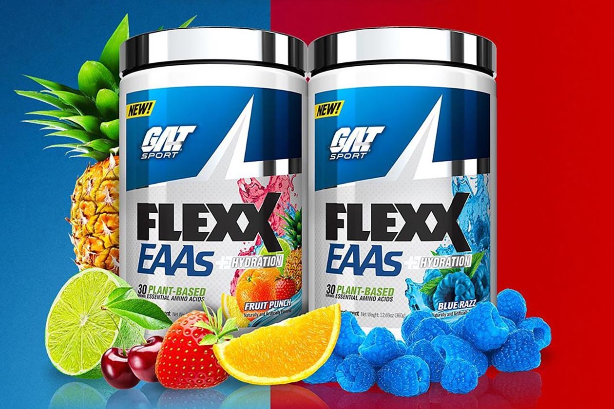 Flexx EAAs from GAT featuring all-nine EAAs plus hydration ingredients