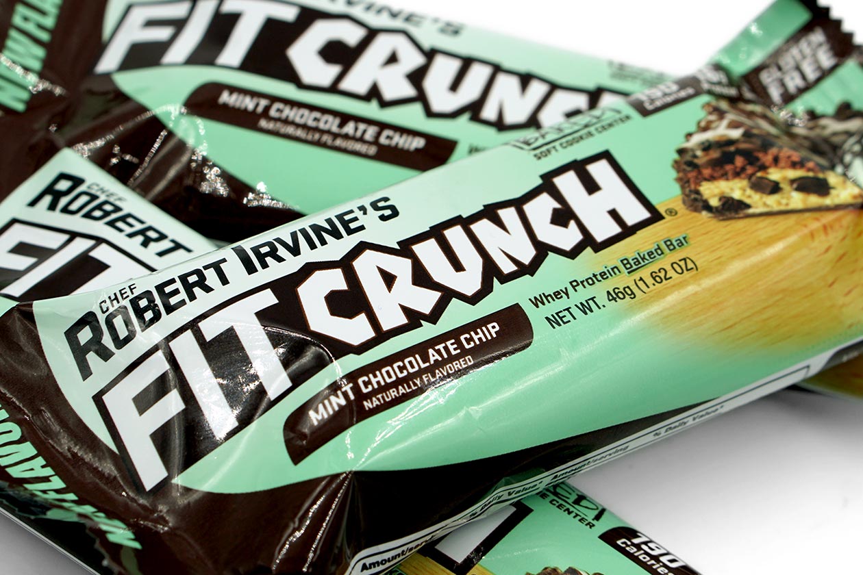 mint chocolate chip fit crunch protein bar review