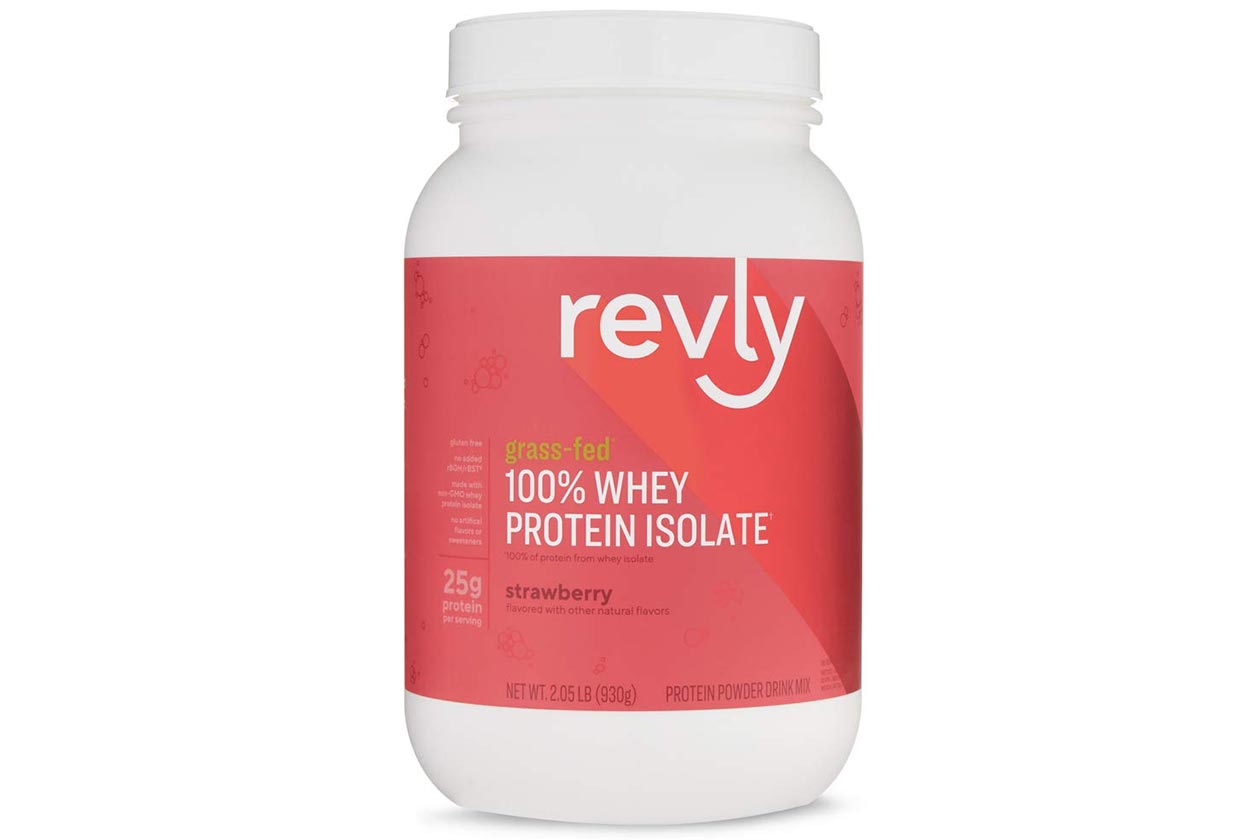 strawberry revly grass fed whey isolate