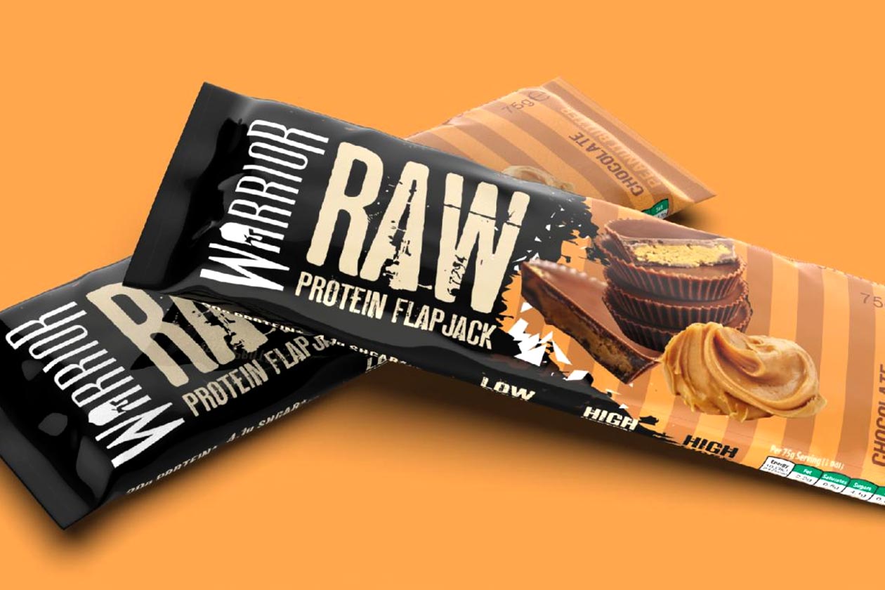 chocolate peanut butter warrior raw protein flapjack