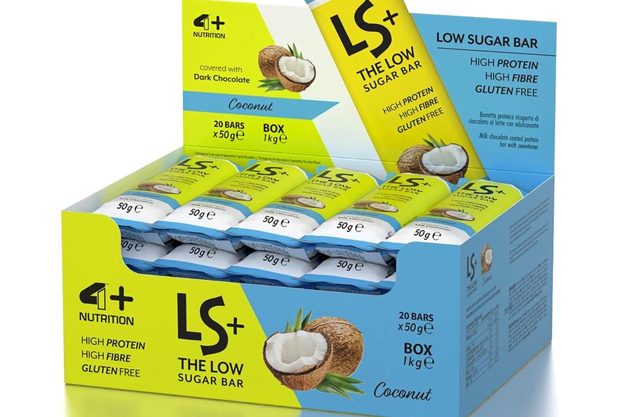 4 plus coconut low sugar bar