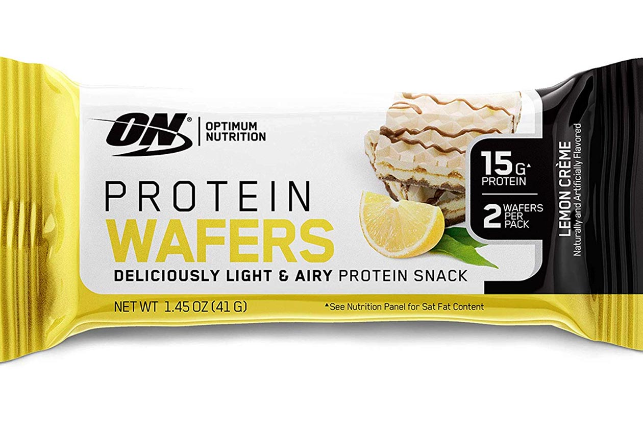 optimum nutrition lemon creme protein wafers