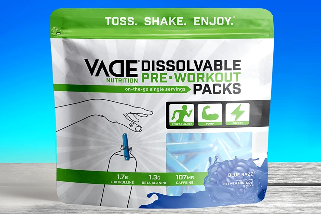 vade dissolvable pre-workout scoops