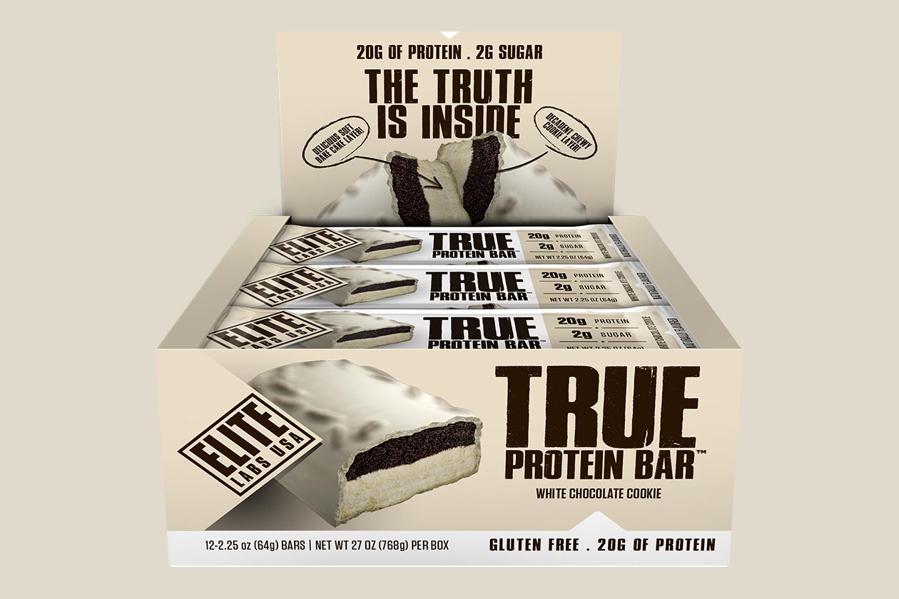white chocolate cookie true protein bar