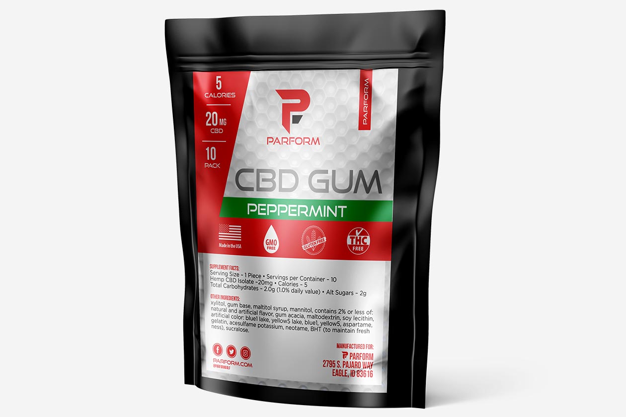 parform double strength cbd chewing gum