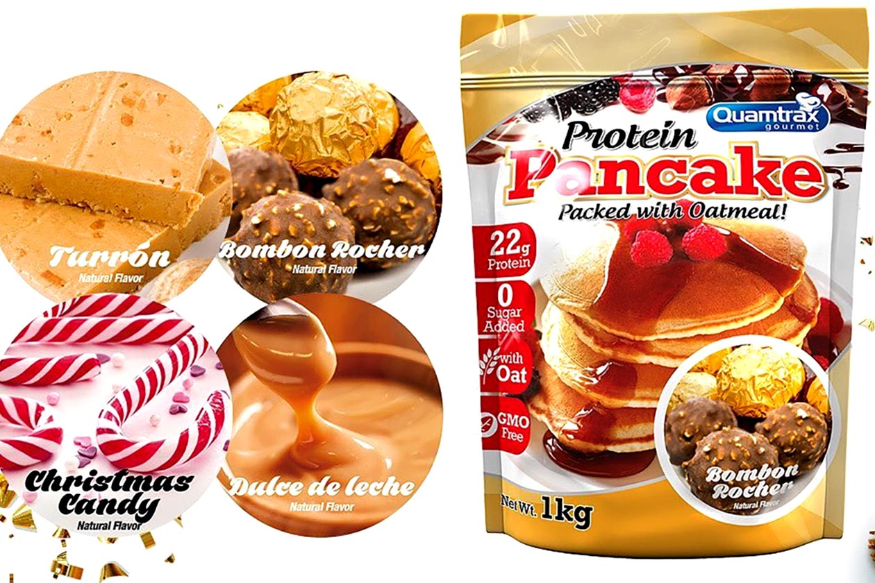 quamtrax nutrition christmas candy protein pancake