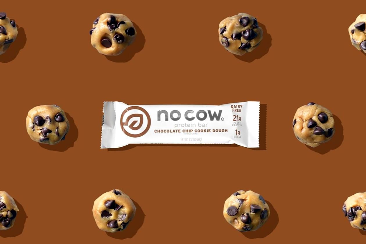 chocolate chip cookie dough no cow protein bar