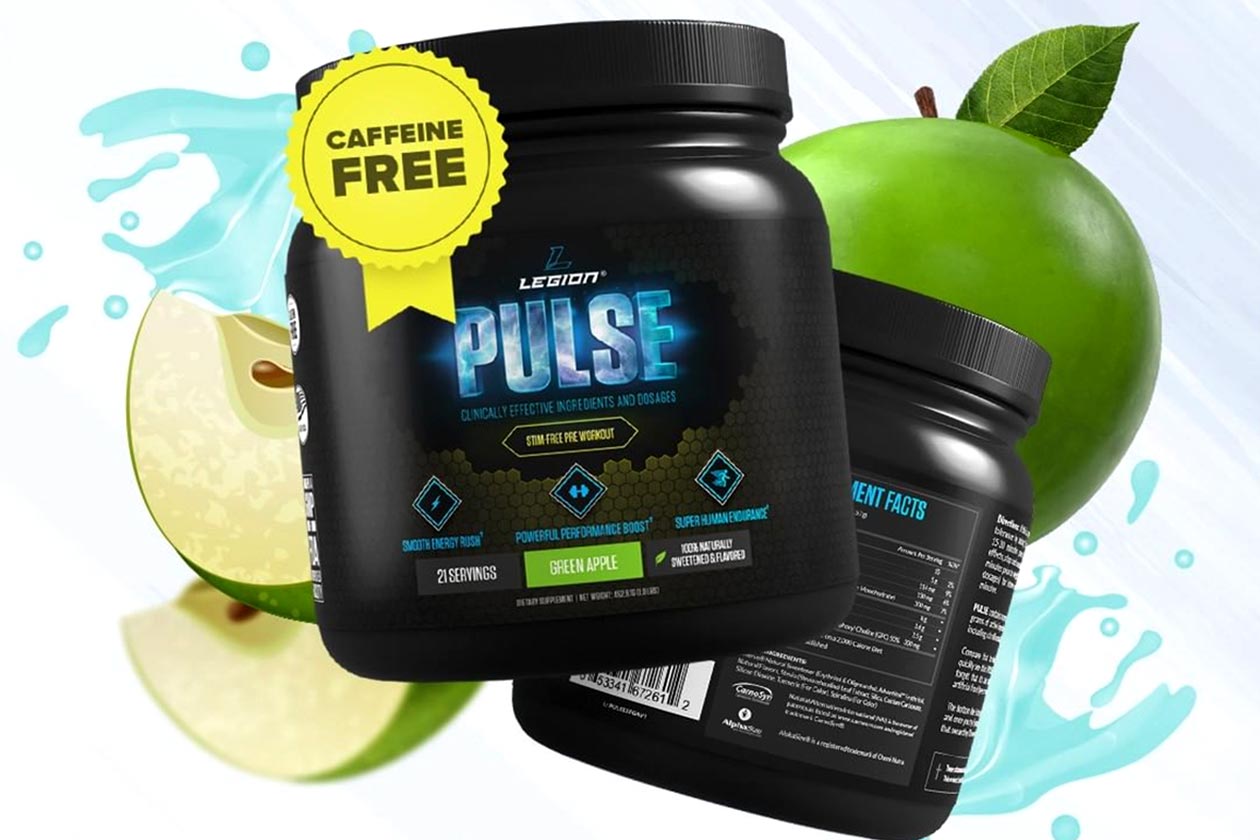 legion green apple caffeine free pulse