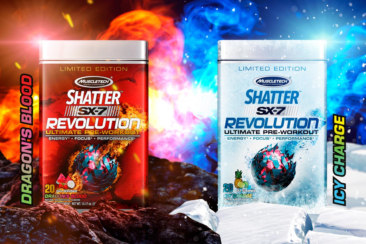 muscletech dragons blood icy charge shatter sx7 revolution