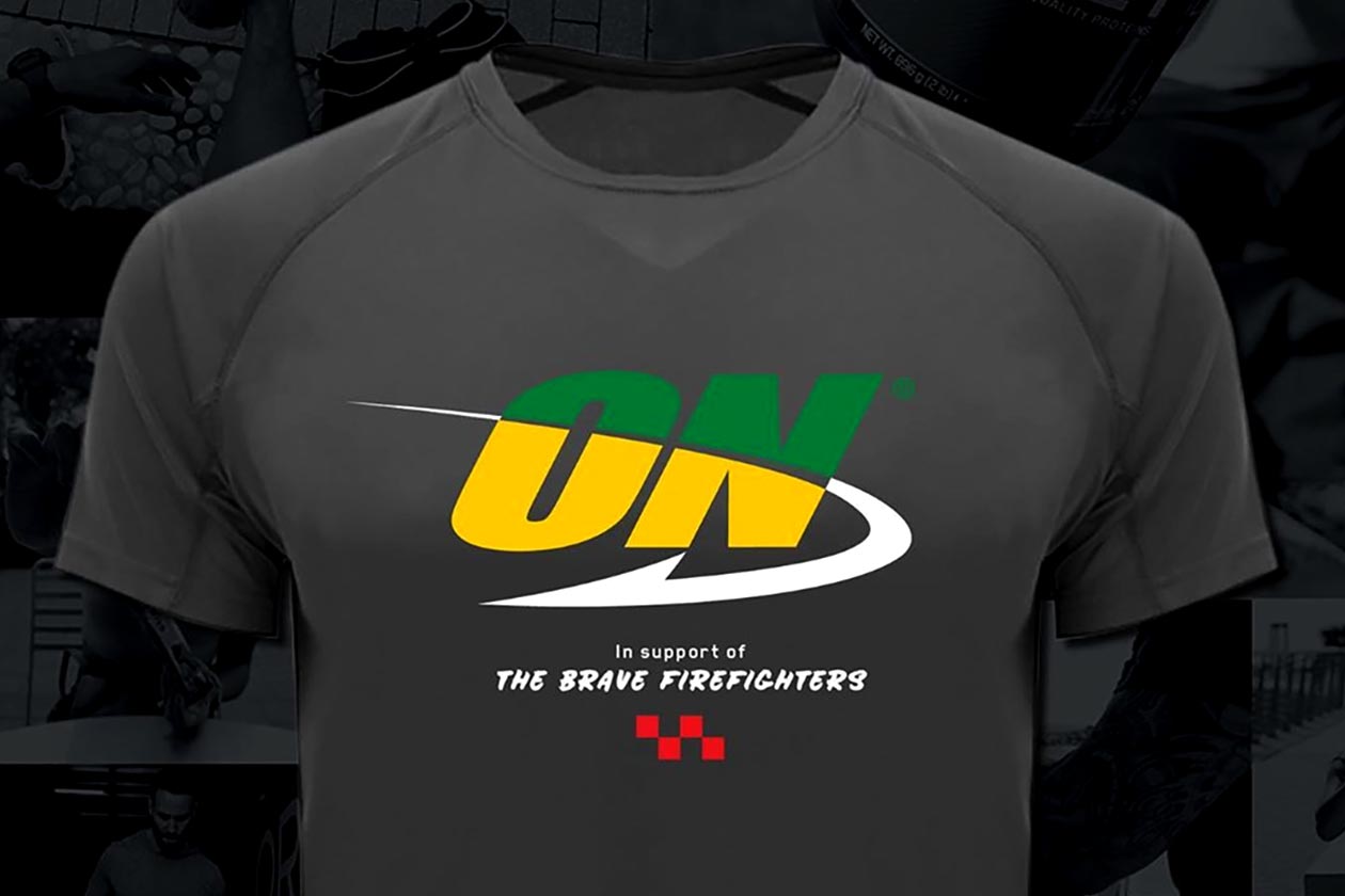 optimum nutrition australia firefighters tee