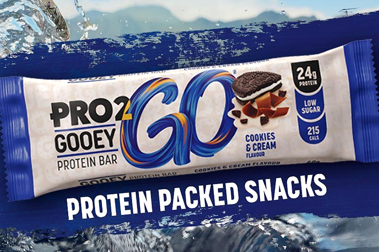 cookies and cream pro 2go gooey protein bar